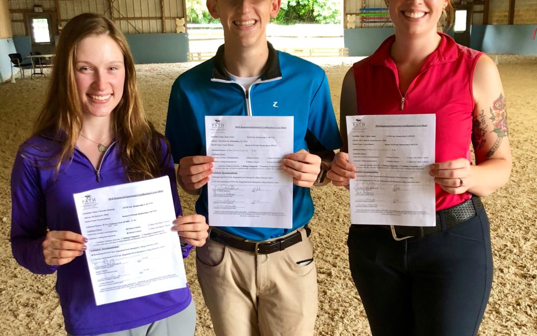 Ryan, Taylor and Sondra receive PATH Instructor Certifications